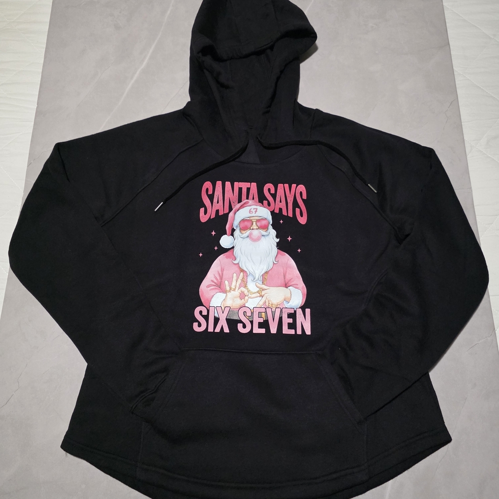 "Urban Stitch Tees" Hoodies Black Color Christmas Design